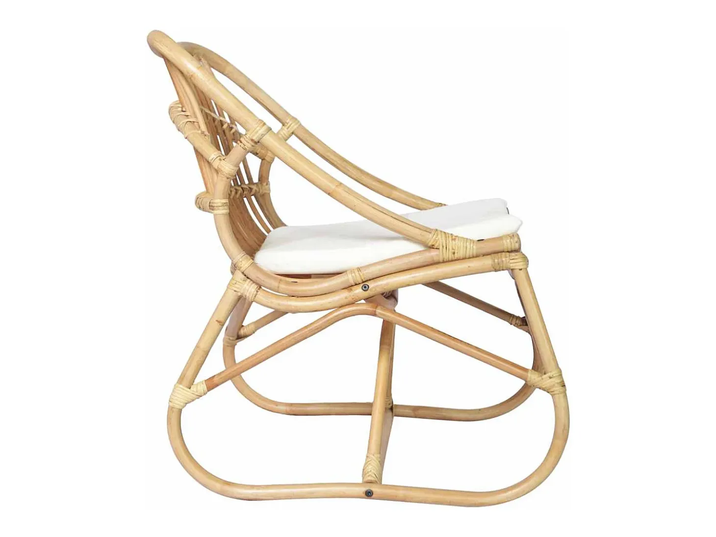 Silla de ratán lino 54x75.5x78 cm SHL4097