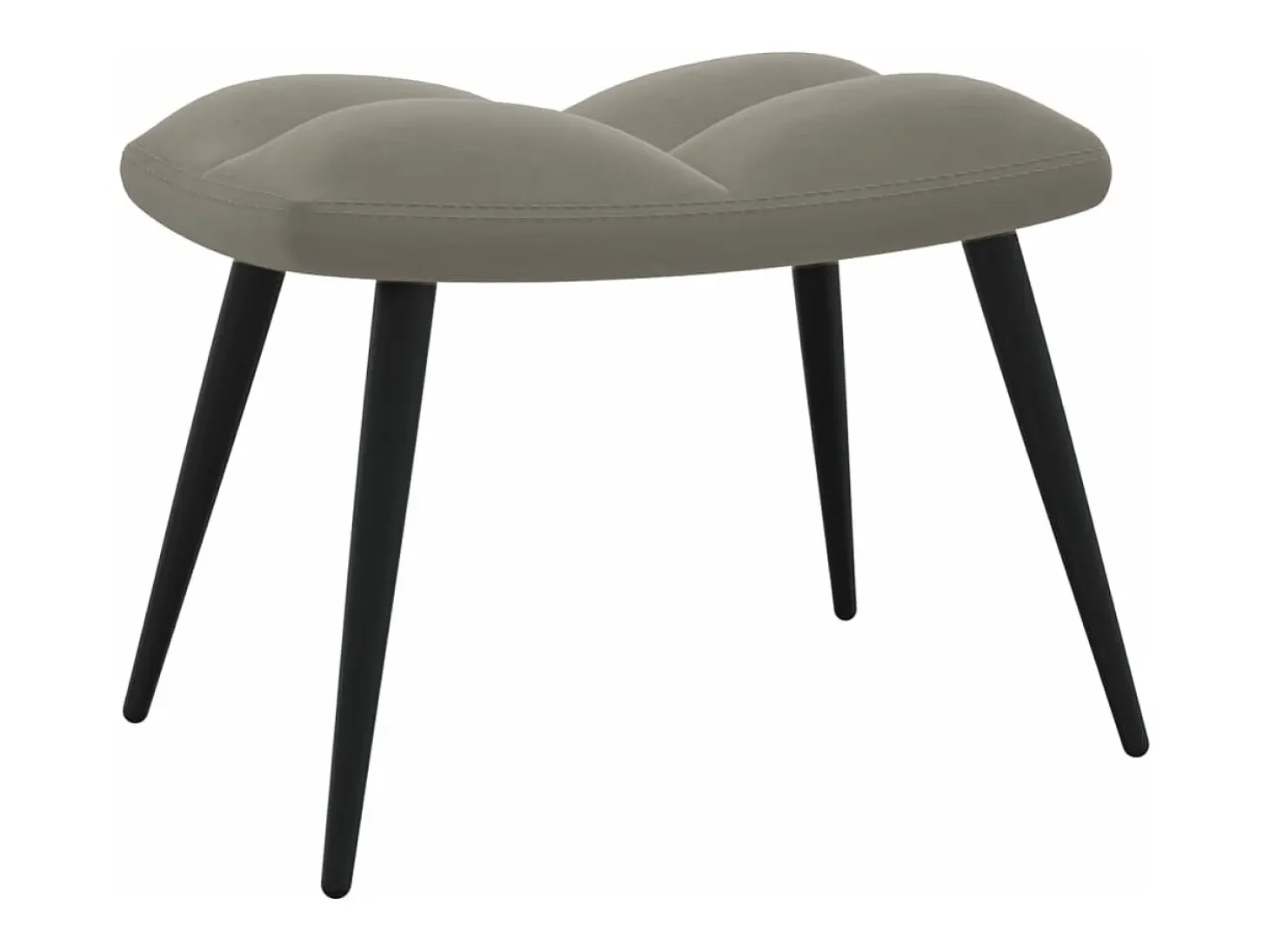 Silla de relajación con reposapiés terciopelo gris claro