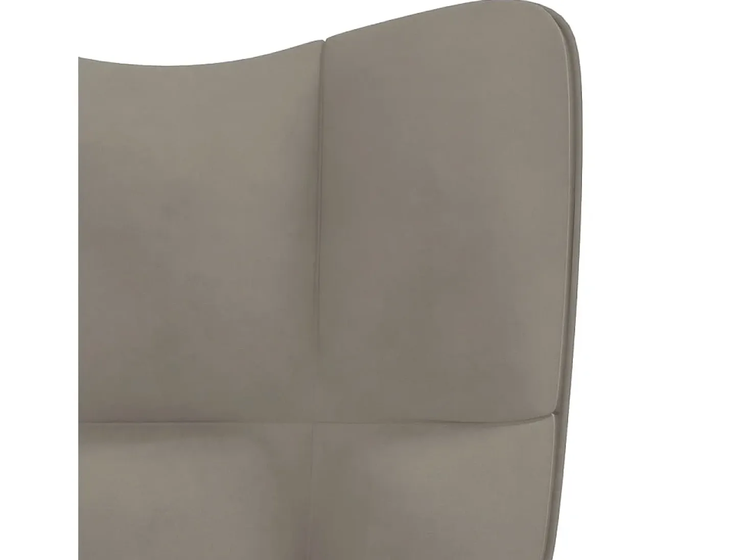 Silla de relajación con reposapiés terciopelo gris claro