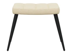 Silla de relajación con reposapiés tela crema