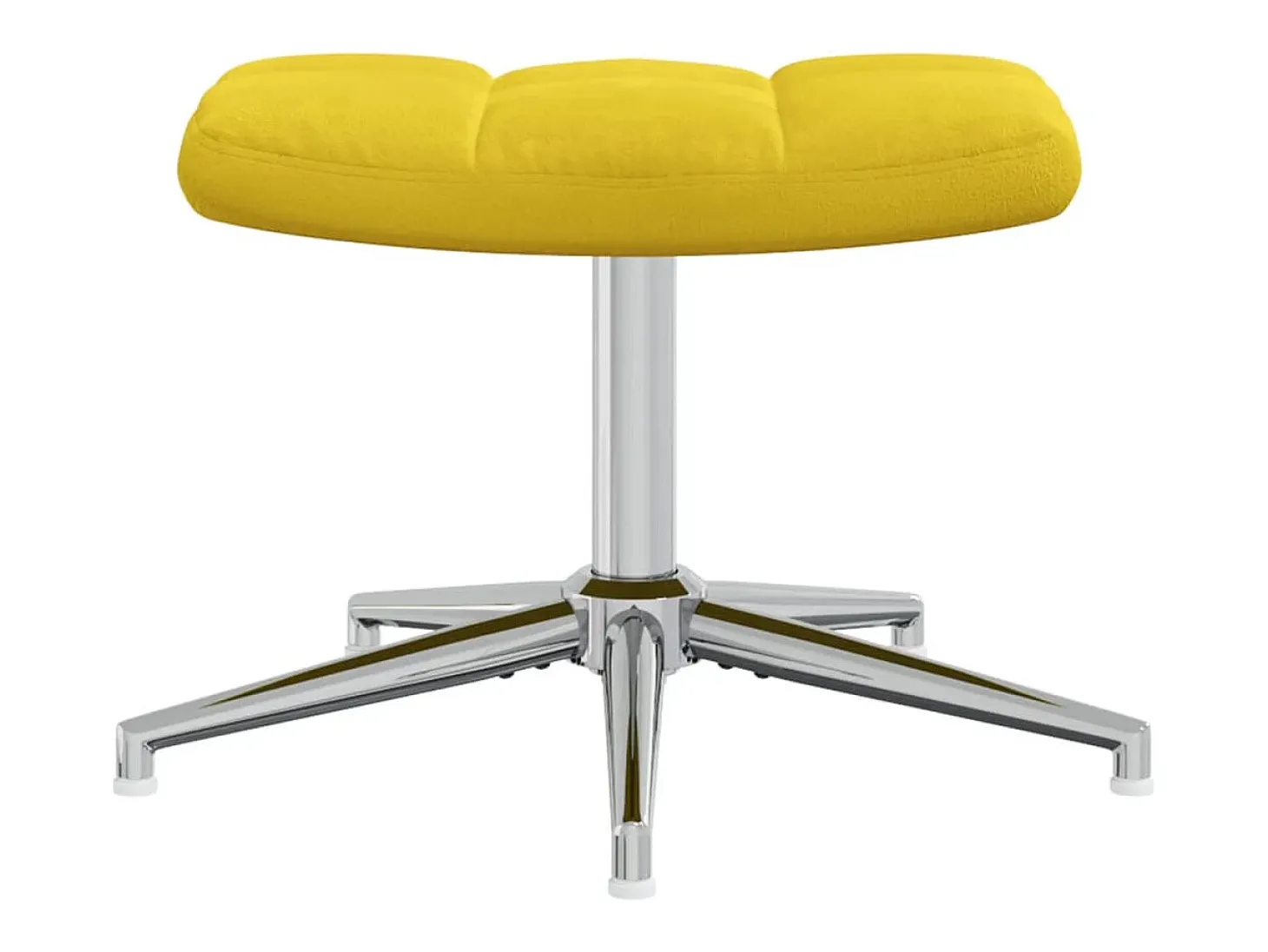 Silla de relajación con reposapiés terciopelo amarillo mostaza