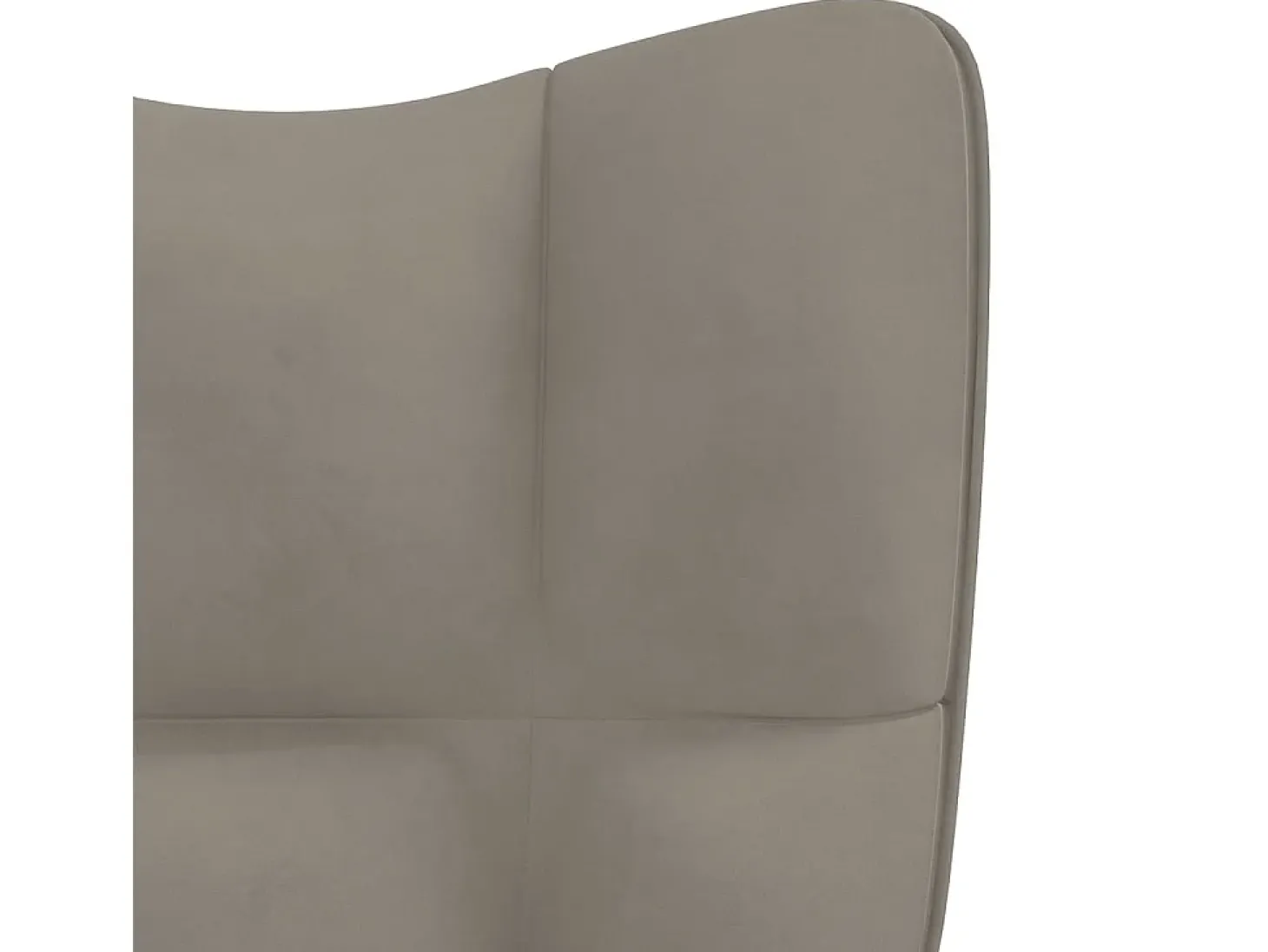 Silla de relajación con reposapiés terciopelo gris claro