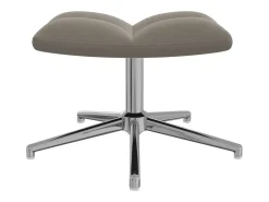 Silla de relajación con reposapiés terciopelo gris claro