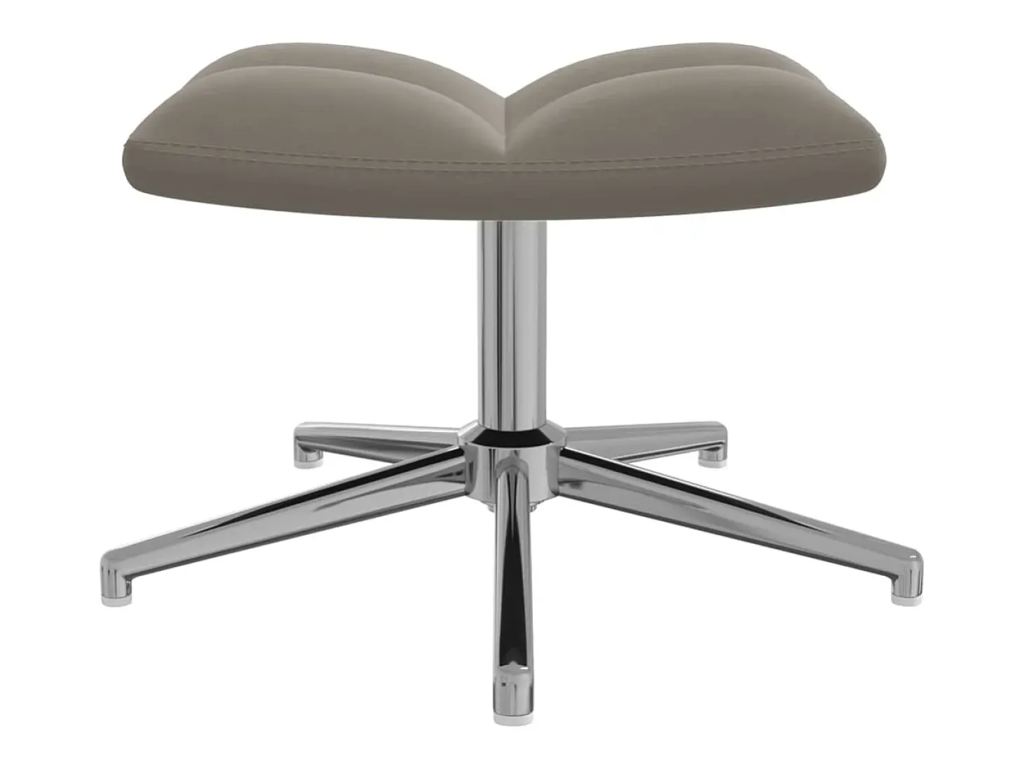 Silla de relajación con reposapiés terciopelo gris claro