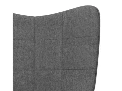 Silla de relajación con reposapiés de tela gris oscuro