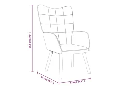 Silla de relajación con reposapiés de tela gris oscuro