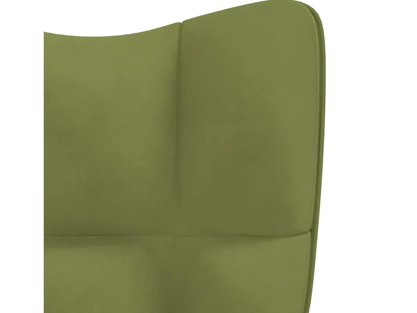 Silla de relajación con reposapiés terciopelo verde claro