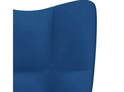Silla de relajación con reposapiés terciopelo azul