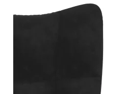 Silla de relajación con reposapiés terciopelo negro