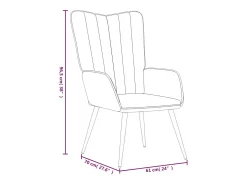 Silla de relajación con taburete terciopelo gris oscuro