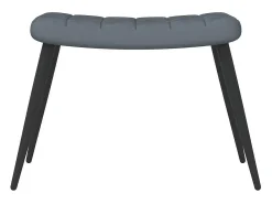 Silla de relajación con taburete terciopelo gris oscuro