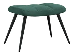 Silla de relajación con taburete terciopelo verde oscuro