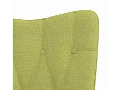 Silla de relajación con taburete de tela verde
