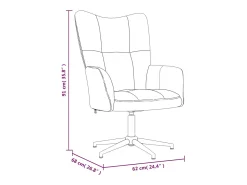 Silla de relajación con taburete terciopelo gris oscuro