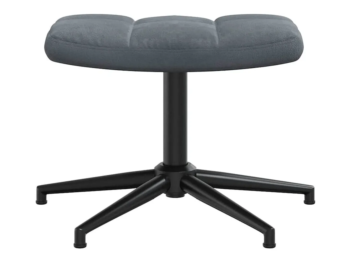 Silla de relajación con taburete terciopelo gris oscuro