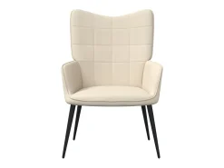 Silla de relajación de tela crema