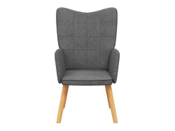 Silla de relajación de tela gris oscuro
