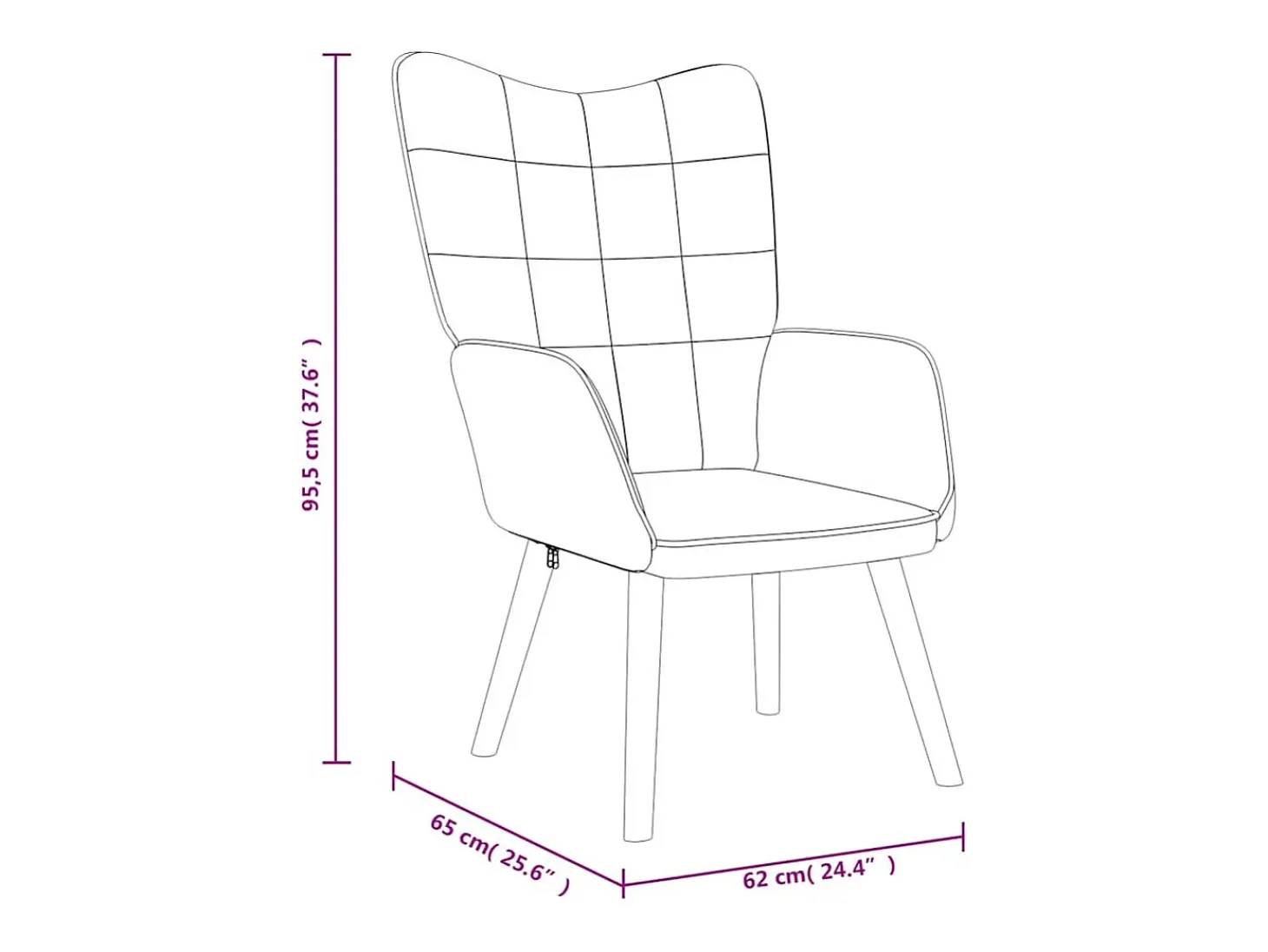 Silla de relajación de tela gris oscuro