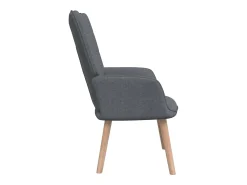 Silla de relajación de tela gris oscuro