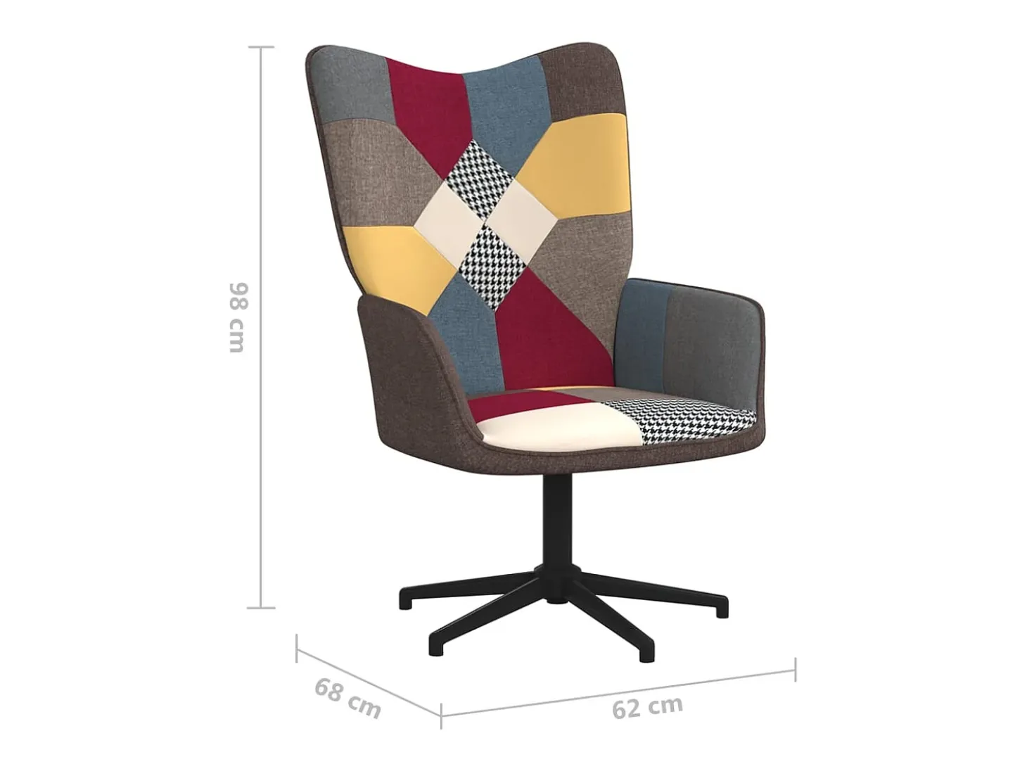 Silla de relajación de tela patchwork
