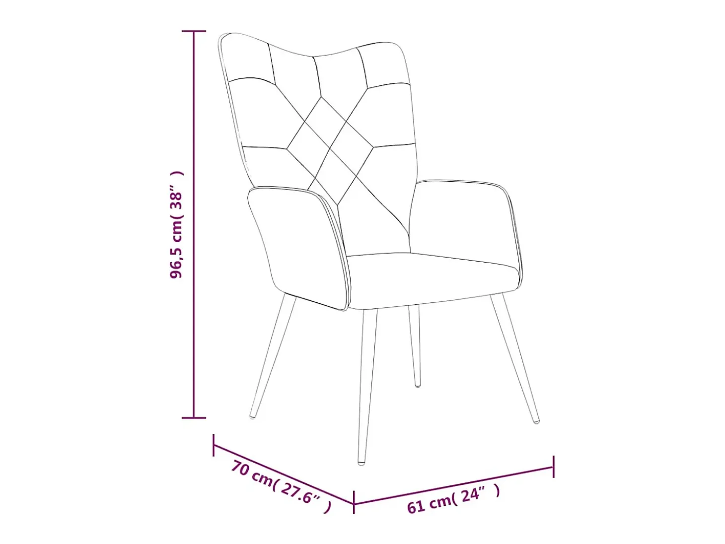 Silla de relajación de tela patchwork
