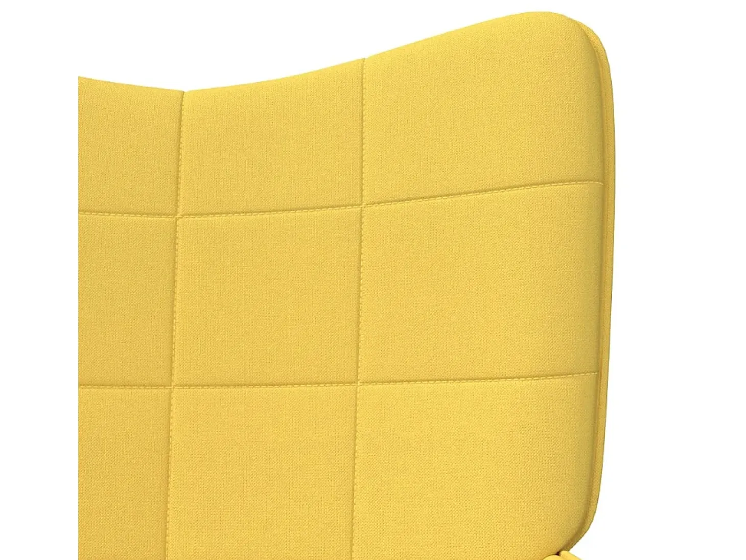 Silla de relajación de tela amarillo mostaza