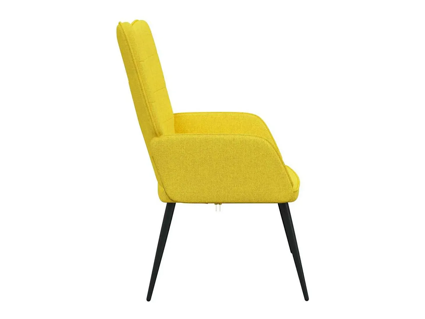 Silla de relajación de tela amarillo mostaza