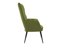 Silla de relajación de terciopelo verde claro ES88434