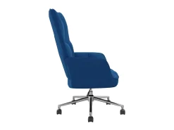 Silla de relajación de terciopelo azul ES10690