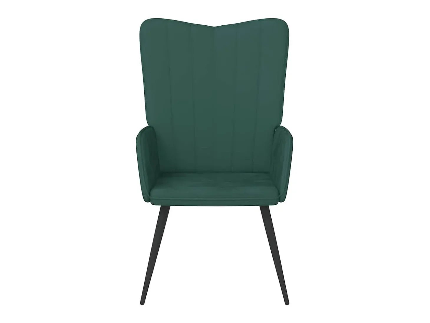 Silla de relajación de terciopelo verde oscuro