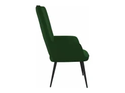 Silla de relajación de terciopelo verde oscuro