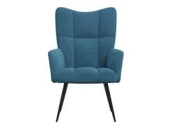 Silla de relajación de terciopelo azul