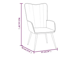 Silla de relajación de terciopelo negro