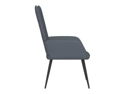 Silla de relajación de terciopelo gris oscuro