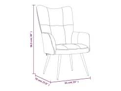 Silla de relajación de terciopelo verde oscuro