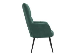 Silla de relajación de terciopelo verde oscuro