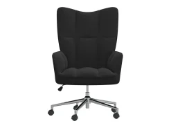 Silla de relajación de terciopelo negro