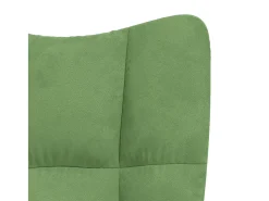 Silla de relajación de terciopelo verde claro
