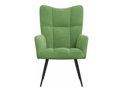 Silla de relajación de terciopelo verde claro