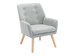 Silla de tela gris. Estilo escandinavo. SERINO