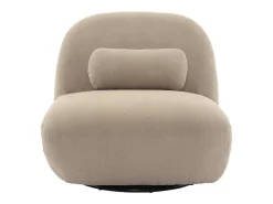 Silla giratoria 360° borreguito texturizada beige