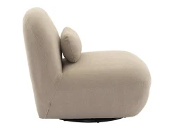 Silla giratoria 360° borreguito texturizada beige