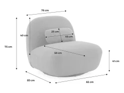 Silla giratoria 360° borreguito texturizada beige