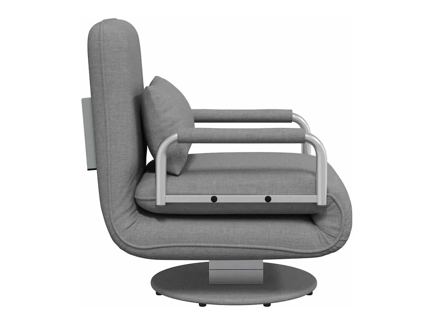 Silla giratoria y sofá cama tela gris claro