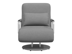 Silla giratoria y sofá cama tela gris claro