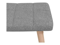 Silla mecedora con reposapiés tela gris claro