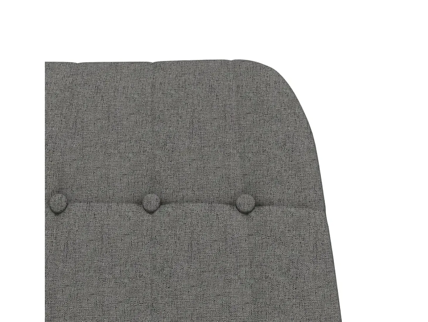Silla mecedora de tela gris claro