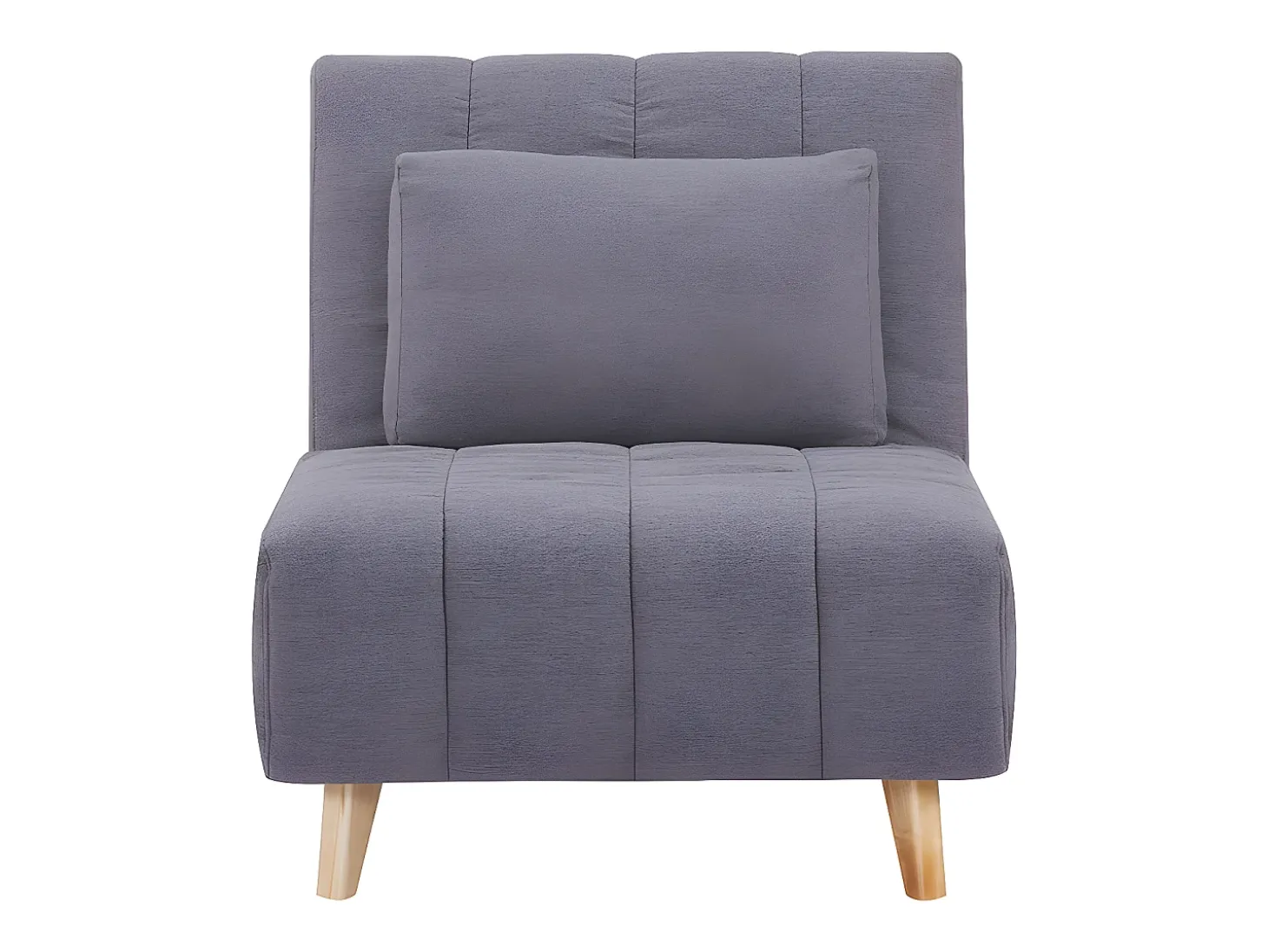 Sillón 1 plaza convertible de tela color gris STREVI