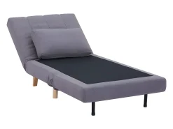 Sillón 1 plaza convertible de tela color gris STREVI
