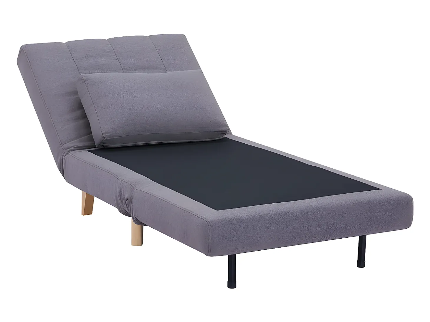 Sillón 1 plaza convertible de tela color gris STREVI